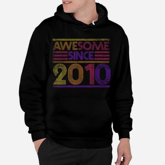 10Th Birthday Gifts Boys Girls - Awesome Since 2010 Hoodie | Crazezy
