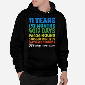 11 Years Old 11Th Birthday Shirt Vintage Retro Countdown Hoodie | Crazezy