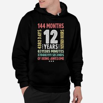 12Th Birthday 12 Years Old Vintage Retro - 12 Yr Old Hoodie | Crazezy