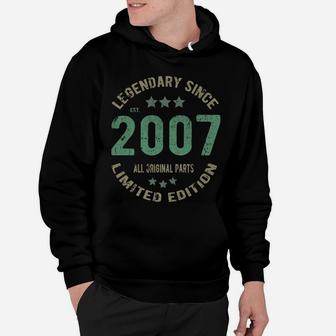 14 Years Old Bday Legend Since 2007 - Vintage 14Th Birthday Hoodie | Crazezy
