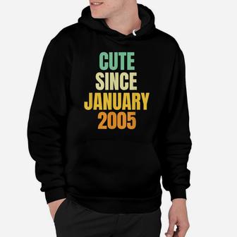 16Th Birthday Gift | Cute Since January 2005 Hoodie | Crazezy