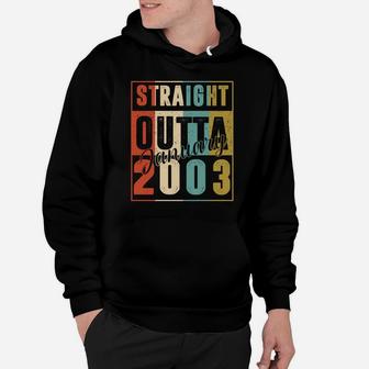 18 Years Old Retro Birthday Gift Straight Outta January 2003 Hoodie | Crazezy CA