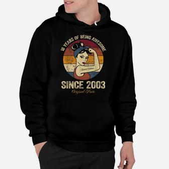18Th Birthday Shirt Born In 2003 18 Years Legend Since 2003 Hoodie | Crazezy CA