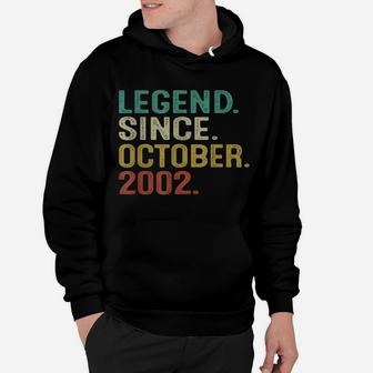 19 Years Old Vintage Legend Since October 2002 19Th Birthday Hoodie | Crazezy UK