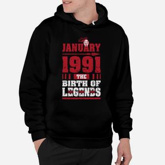 1991 The Birth Of Legends 29 Years Old 29Th Birthday Gifts Hoodie | Crazezy