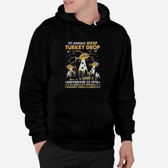 1St Annual Wkrp Turkey Drop November 22 1978 Funny Thanksgiving Day Hoodie | Crazezy DE