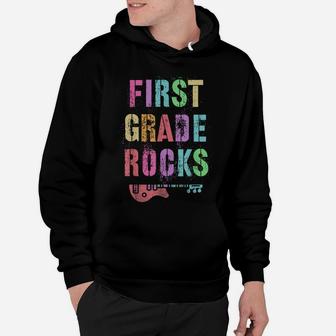 1St Grade Rocks Student Teacher Rockstar Team Rocking Is My Hoodie | Crazezy DE