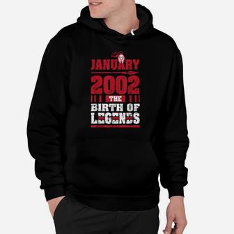 2002 The Birth Of Legends Fun Gift For 18 Yrs Years Old 18Th Hoodie | Crazezy CA