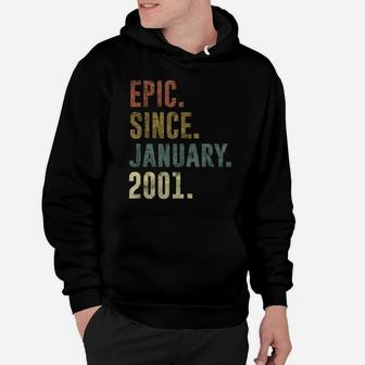 20Th Retro Birthday Gift - Vintage Epic Since January 2001 Hoodie | Crazezy