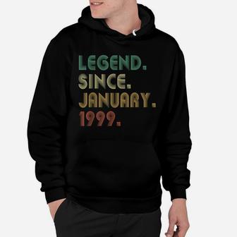 23Rd Birthday Gift Legend Since 1999 January 23 Years Old Hoodie | Crazezy CA