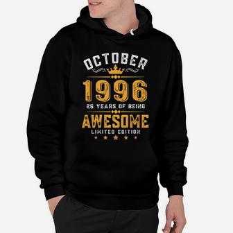 25Th Birthday Gift 25 Years Old Awesome Since October 1996 Hoodie | Crazezy AU