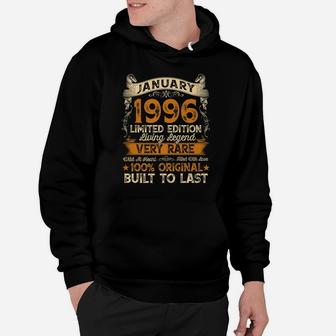 25Th Birthday Gift 25 Years Old Retro Vintage January 1996 Hoodie | Crazezy UK