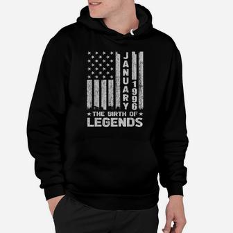25Th Birthday Gift January 1996 The Birth Of Legends Hoodie | Crazezy UK