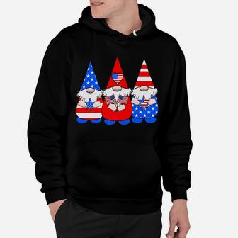 3 Patriotic Gnomes American Flag Red White Blue Usa Hoodie | Crazezy UK