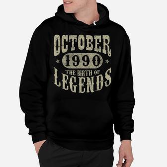 30 Years 30Th Birthday Gift October 1990 Birth Of Legend Hoodie | Crazezy