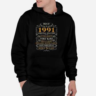 30Th Birthday Vintage May 1991 Hoodie | Crazezy