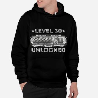 30Th Gamer Birthday Men's Level 30 Complete 30 Years Hoodie | Crazezy