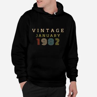 38 Year Old Birthday Gift Vintage 1982 January Hoodie | Crazezy