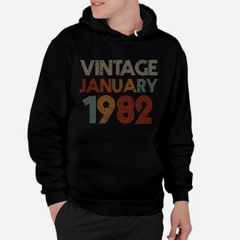39 Years Old Retro Birthday Gift Vintage January 1982 Hoodie | Crazezy