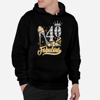 40 & Fabulous 40 Years Old 40Th Birthday Diamond Crown Shoes Hoodie | Crazezy AU
