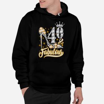 40 & Fabulous 40 Years Old 40Th Birthday Diamond Crown Shoes Hoodie | Crazezy AU