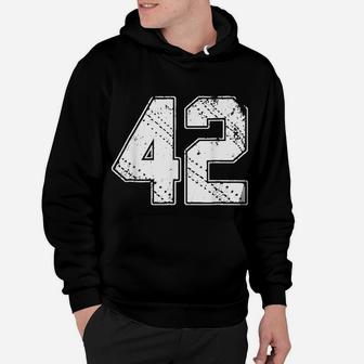 42 Baseball Jersey Number 42 Retro Vintage Hoodie | Crazezy CA