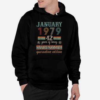 42Nd Birthday Gift 42 Years Old Retro Vintage January 1979 Hoodie | Crazezy DE