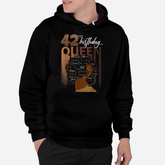 42Nd Birthday Queen Born In 1979 42 Years Old Black Womens Hoodie | Crazezy CA