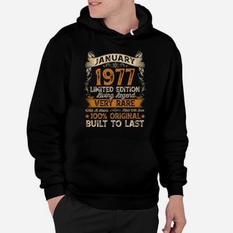 45 Year Old Gifts Vintage January 1977 45Th Birthday Gift Hoodie | Crazezy