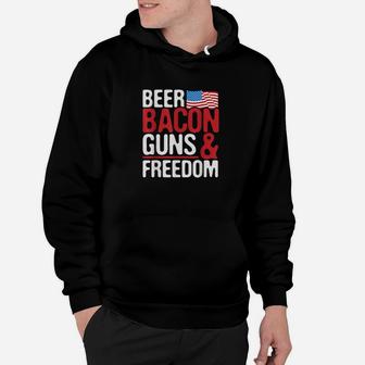 4Th Of July Beer Bacon Freedom Usas Hoodie - Monsterry DE