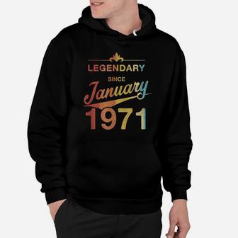 50 Year Old Gift 50Th Birthday Vintage Born In January 1971 Hoodie | Crazezy UK