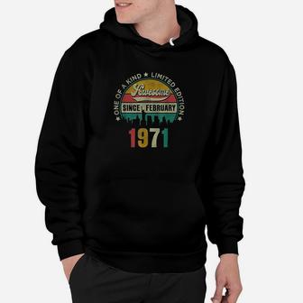 50 Years Old Vintage February 1971 50Th Birthday Gift Hoodie | Crazezy DE