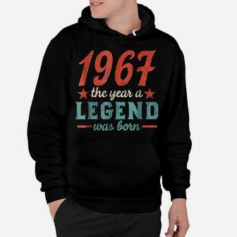 51St Birthday Year 1967 T Shirt The Year A Legend Was Born Hoodie | Crazezy