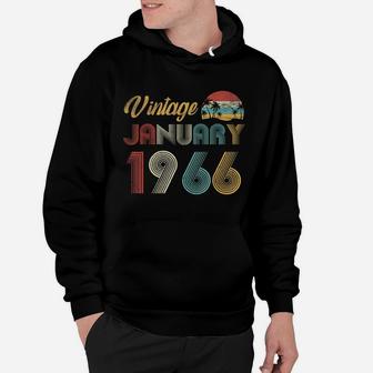 56Th Birthday Vintage January 1966 56 Years Old Gifts Hoodie | Crazezy CA