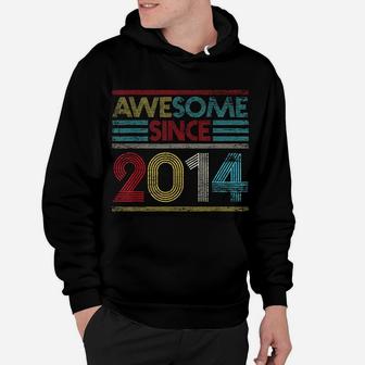 5Th Birthday Gifts - Awesome Since 2014 Hoodie | Crazezy
