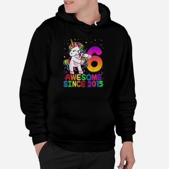6 Years Old Unicorn Flossing 6Th Birthday Girl Unicorn Party Hoodie | Crazezy