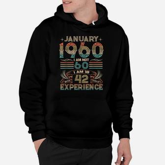 60 Year Old Gift 60Th Birthday Gift January 1960 Hoodie | Crazezy AU