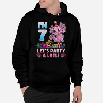 7 Year Old Gifts 7Th Birthday Axolotl Lover Boys Girls Sweatshirt Hoodie | Crazezy