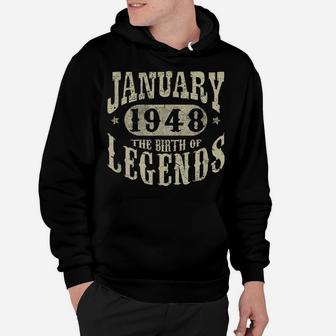 71 Years 71St Birthday January 1948 Birth Of Legend Tshirt Hoodie | Crazezy DE