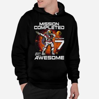 7Th Birthday Astronaut 7 Years Old Outer Space Birthday Hoodie | Crazezy AU