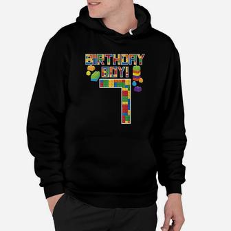 7Th Birthday Gift 7 Years Old Building Boys Hoodie | Crazezy