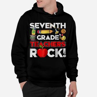 7Th Grade Teacher Shirt Seventh Grade Teacher Rocks Gift Hoodie | Crazezy CA