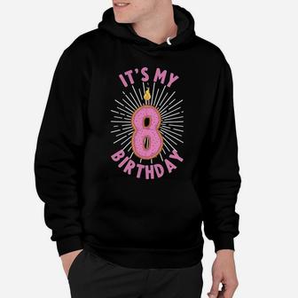 8 Year Old Gift Girls 8Th Birthday Funny Donut Anniversary Hoodie | Crazezy