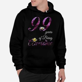 99 Year Old Shirt Awesome Floral 1921 99Th Birthday Gift Hoodie | Crazezy UK