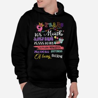 9Th Birthday Tshirt For Girls 9 Years Old Being Awesome Gift Hoodie | Crazezy UK