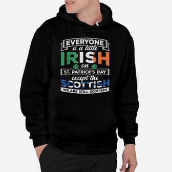 A Little Irish On St Patricks Day Scottish St Patricks Day Hoodie - Monsterry