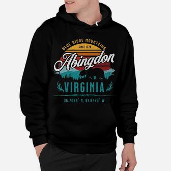 Abingdon Va Virginia Retro Sun Blue Ridge Mountains Souvenir Hoodie | Crazezy
