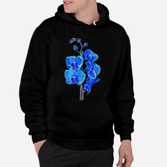 Aesthetic Blue Orchid Flower Shirt Floral Lover Gift Shirt Hoodie | Crazezy UK