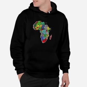 Africa Map Of Africa With Country Names Hoodie - Thegiftio
