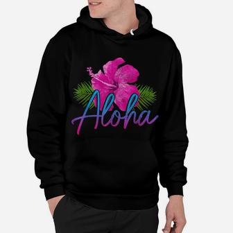 Aloha Hawaiian Islands Hawaii Surf Hibiscus Flower Surfer Hoodie | Crazezy CA
